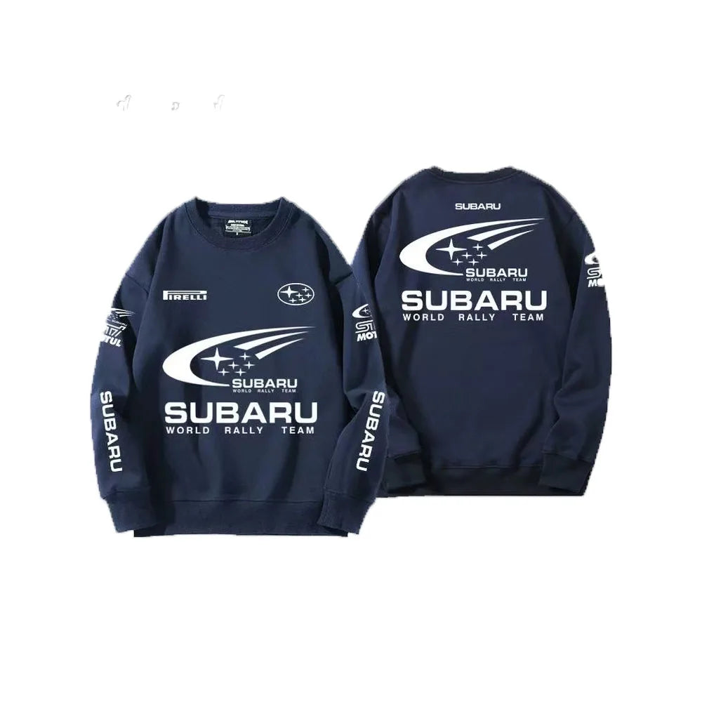 SUBARU Car Round Neck Hoodie for Men and Women, 2026 Autumn and Winter New Style Fleece Hoodie, Versatile and Casual Clothing Tr
