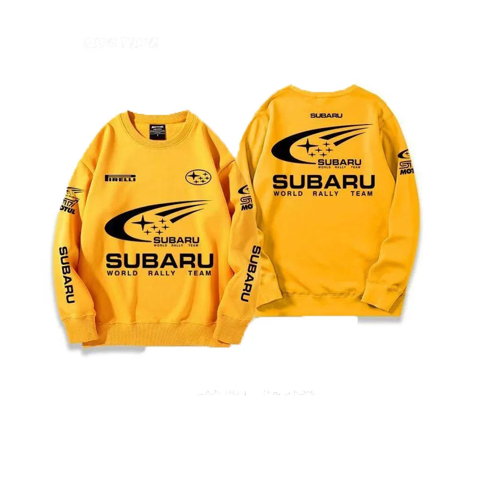 SUBARU Car Round Neck Hoodie for Men and Women, 2026 Autumn and Winter New Style Fleece Hoodie, Versatile and Casual Clothing Tr
