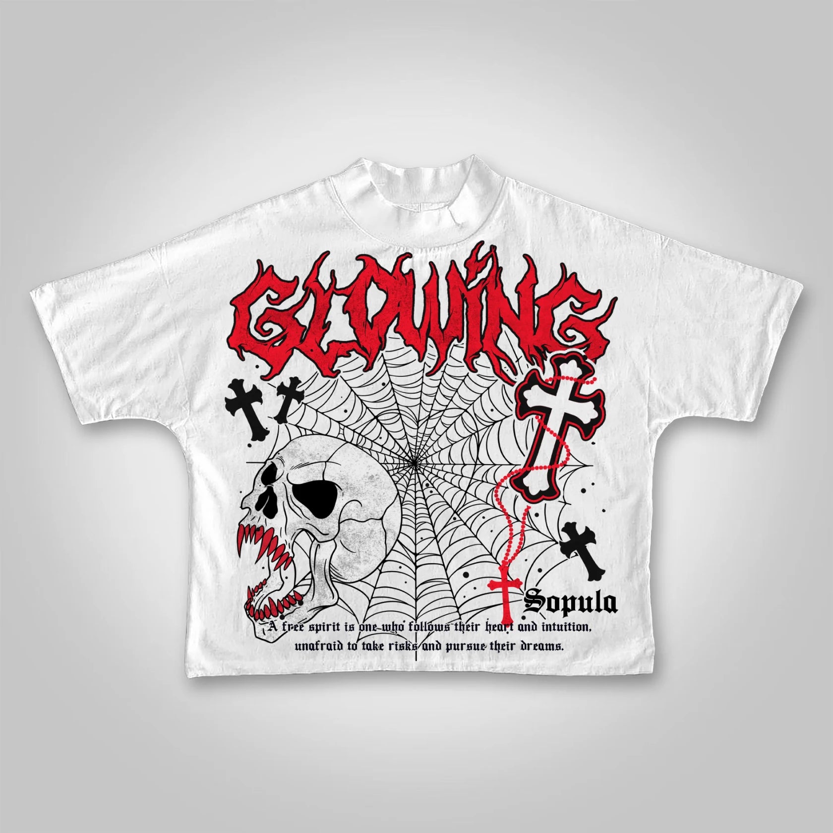 Vintage Dark Centipede Skeletal Graphic Cotton Print T-shirt Men Y2K Summer Short Sleeves Oversize T-shirt Women Casual Tee Tops
