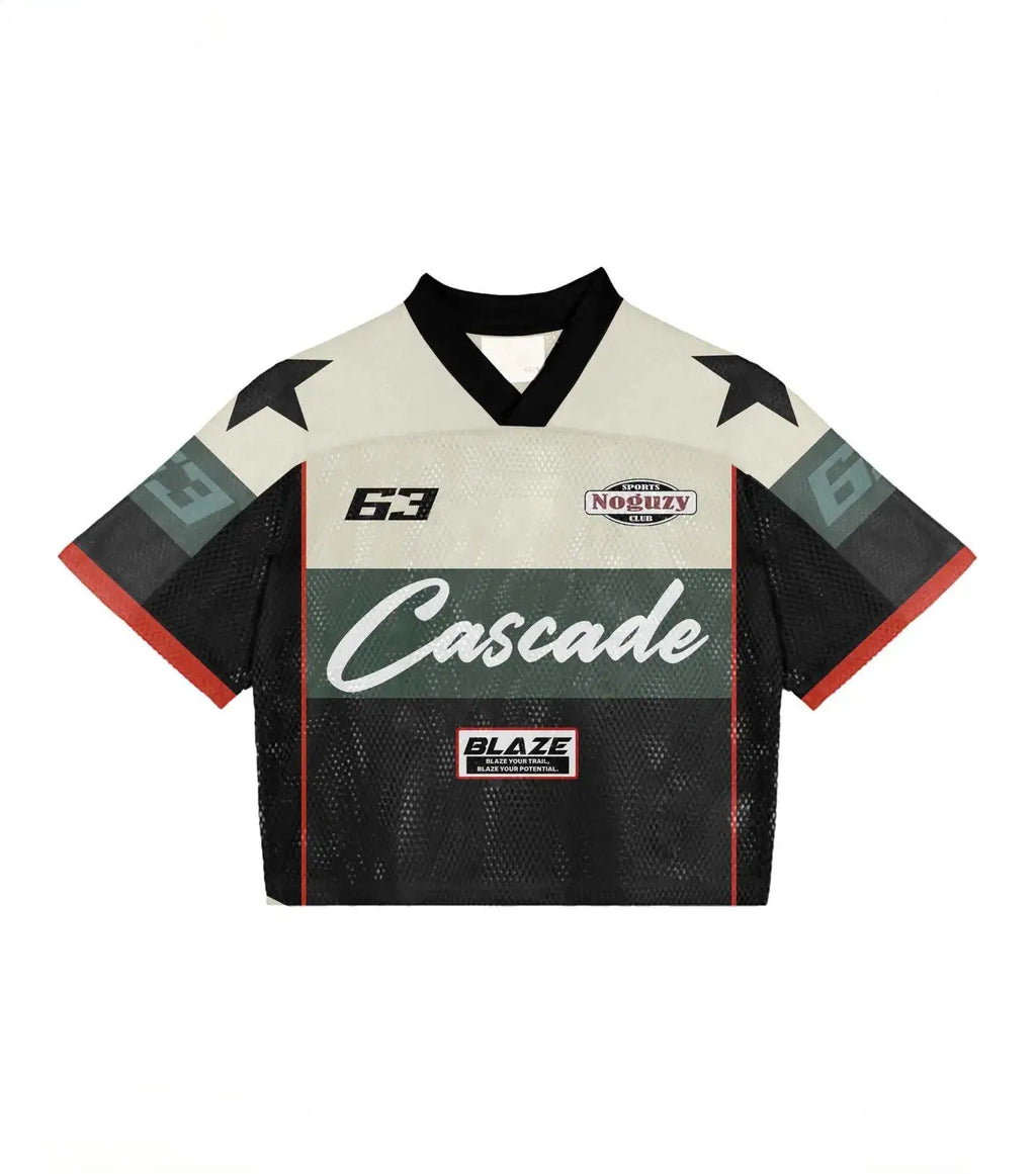 Haunted Mound Polo Shirt America Retro Street Hip Hop Short Sleeve Shirt Y2k Men Casual Embroidery Cotton Top Baseball Clothing